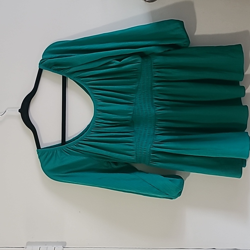 Torrid Green SMCK Romantic Top Size 0 (Large - 12)